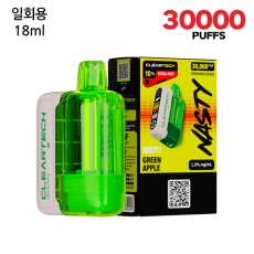[네스티바] 클리어 그린애플 일회용 전자담배 30000puffs